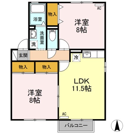 南四日市駅 徒歩4分 2階の物件間取画像